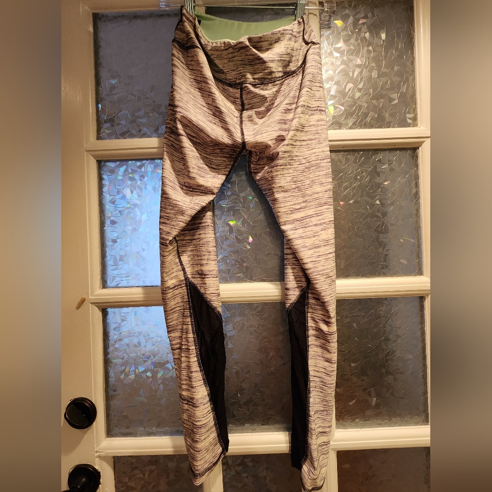 Apeture Activewear Mesh Paneled Leggings with Inner Pocket